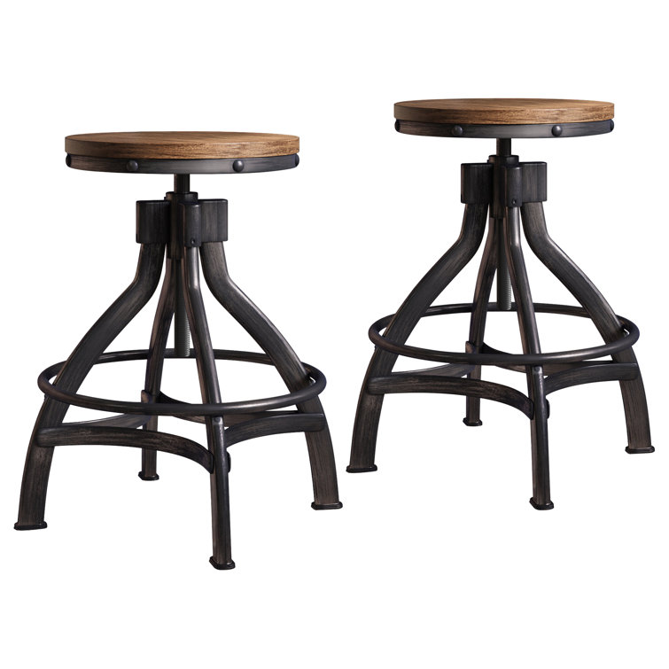 Williston Wellman Adjustable Height Swivel Bar Stool & Reviews